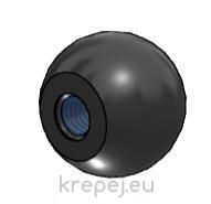 СТОПЕР DIN319-KU-32-M10-C M10 Ф32 BLACK PVC