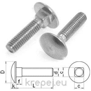 БОЛТ 10Х75 КОЛАРСКИ DIN603 4.8 ЦИНК ZN