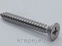 ВИНТ 2.9Х6.5 DIN7972C ФРЕЗЕНК ПРАВ ШЛИЦ INOX A2