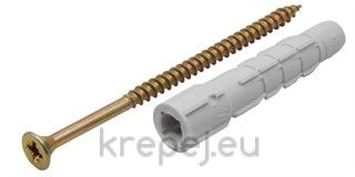 KW06060N ДЮБЕЛ УНИ. НАЙЛОН 6Х60 + ВИНТ WKRET