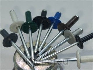 ПОПНИТ 5.0Х16 D14 DIN7337 RAL8017 ШИРОКА AL/ST