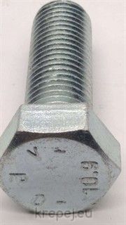БОЛТ 12Х160 DIN931 10.9 ЧАСТИЧНА РЕЗБА ЦИНК ZN