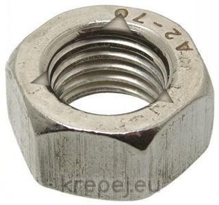 ГАЙКА M8 DIN980 СТОПОРНА МЕТАЛНА ВЛОЖКА INOX A2