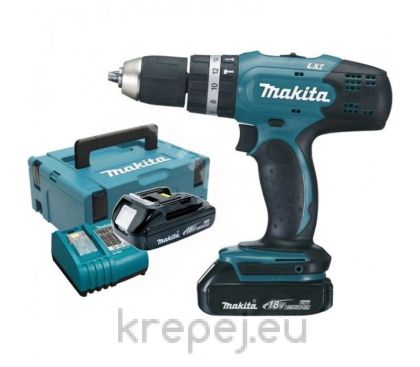 Акумулаторен ударен винтоверт Makita DHP453SYE, 18V, 2x1.5Ah, 42Nm