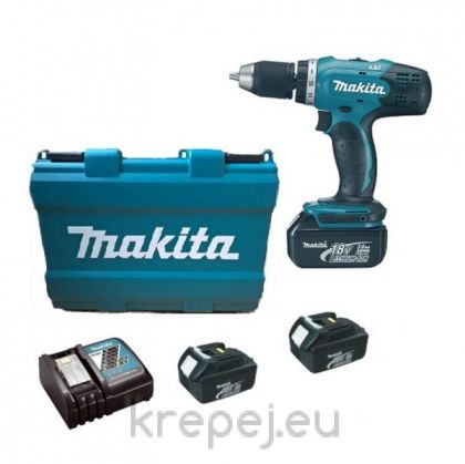 Винтоверт акумулаторен Makita DDF453RFE3 /18 V, 3 Ah, 42 Nm/