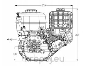Бензинов двигател за Zongshen GB270 9CP (вал: 25.4 x 91mm)