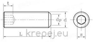 ВИНТ СТОПОРЕН 10Х1.0X12 СИТНА DIN913 45H BL