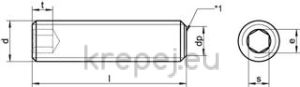 ВИНТ СТОПОРЕН 10Х60 DIN913/4026 НЕРЪЖ INOX A4