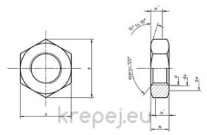 ГАЙКА M10 DIN439 НИСКА МЕСИНГ BRASS MS