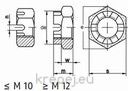 ГАЙКА М14 DIN979 04 КОРОННА НИСКА ЧЕРНА BL