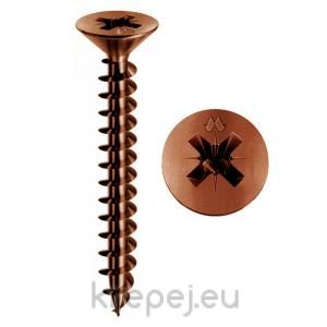 ВИНТ 3.0Х10 ДЪРВО ЛАК С ЦВЯТ БРОНЗ DIN7505 BRONZ