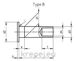 НИТ 6Х12 DIN7338B ПОЛУТРЪБЕН МЕДЕН COPPER CU