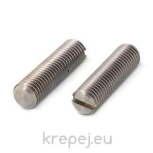 ВИНТ СТОПОРЕН 6X12 DIN551/913 ПРАВ ШЛИЦ INOX A4