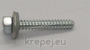 ВИНТ 6.3X19 DIN7504K+ШАЙБА TYPBZ СРЯЗАН INOX A2