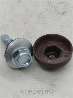 КАПАЧКА ПОКРИВНИ ВИНТОВЕ RAL8017 КАФЯВА SW8