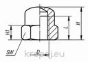 ГАЙКА M3 DIN1587 6.0 КАЛПАЧАТА SW5.5 ЦИНК ZN