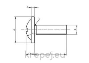 ВИНТ 4X16 DIN967 4.8 БРАВА ШИРОКА ГЛАВА ЦИНК ZN