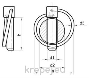 КЛАПЩИФТ 6.0Х42X41X3.5 DIN11023 ЖЪЛТ ЦИНК YZN
