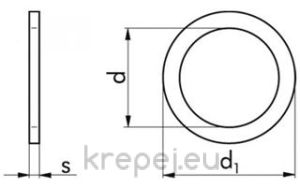 ПАС ШАЙБА DIN988 35X45X2.5 ММ ST ПРЕЦИЗНИ