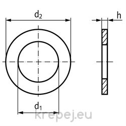 ПАС 52X65X2.0MM DIN988 ШАЙБА ST ПРЕЦИЗНИ BL