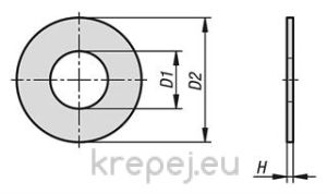 ПАС 55X68X0.1MM DIN988 ШАЙБА ST ПРЕЦИЗНИ BL