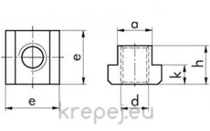 ГАЙКА М16Х18 DIN508 10.9 КВАД.T-ОБРАЗЕН КАНАЛ BL