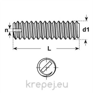 ВИНТ 8X12 DIN551 PA6.6 СТОПОР ШЛИЦ ПОЛИАМ TRANSP