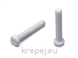 ВИНТ 4Х35 БОЛТ DIN84 PA 6.6 ПОЛИАМИД ПРАВ TRANSP