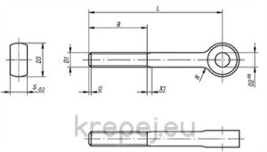 БОЛТ 30Х200 /72 DIN444B 4.6 ШАРНИРЕН ЧАСТИЧНА ZN