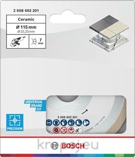 2608602201 ДИСК ДИАМАНТЕН Ф115MM ФАЯНС BOSCH