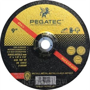 ДИСК 230Х3.0 АБРАЗИВЕН 2В1 METAL+ INOX PEGATEC