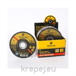 ДИСК 230Х3.0 АБРАЗИВЕН 2В1 METAL+ INOX PEGATEC