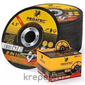 ДИСК 125Х3.0 АБРАЗИВЕН 2В1 METAL+ INOX PEGATEC