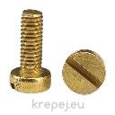 ВИНТ 3X20 БОЛТ DIN84 ПРАВ ШЛИЦ МЕСИНГ MS BRASS