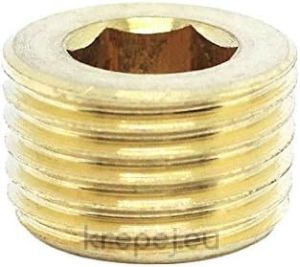 ПРОБКА R1/4INCH DIN906 БЕЗ БОРД МЕСИНГ BRASS MS