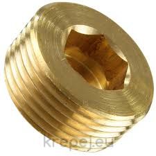 ПРОБКА R1/8INCH DIN906 БЕЗ БОРД МЕСИНГ BRASS MS