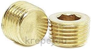 ПРОБКА R1/8INCH DIN906 БЕЗ БОРД МЕСИНГ BRASS MS