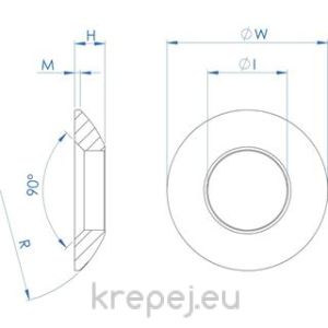 СФЕРИЧНА ШАЙБА М6 Ф6.4 DIN6319C НЕМАГНИТЕН BL  