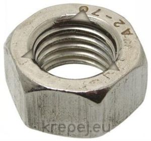 ГАЙКА M10 DIN980 СТОПОРНА МЕТАЛНА ВЛОЖКА INOX A2