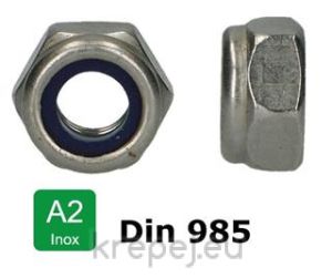 ГАЙКА M27 DIN985 СТОПОРНА PVC INOX A2 ASI304