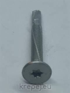 ВИНТ 6.3X60 L15MM.САМО ПЕРА DIN7504P TX30 ZNFL