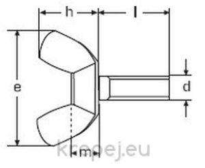 ПЕРЧАТ 12X60 DIN316 4.6 КРИЛЧАТ БОЛТ ЦИНК ZN