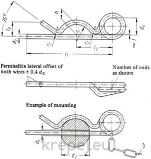 ПРУЖИНЕН ШПЛЕНТ ЩЕКЕР М7.0Х56 Ф6.3 DIN11024 ZN