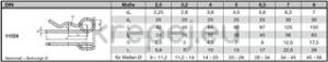 ПРУЖИНЕН ШПЛЕНТ ЩЕКЕР М7.0Х56 Ф6.3 DIN11024 ZN