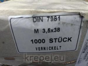ВИНТ 3.5X38 DIN7981 РАПИДЕН НИКЕЛИРАН ZN PH