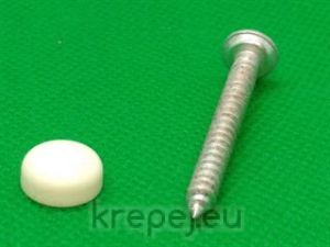 ВИНТ 4.8Х19 DIN7981+ PVC КАПАЧКА БЯЛА ЦИНК ZN