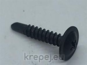 ВИНТ 4.8Х16 DIN7504T ЧЕРНО КОПЧЕ САМОПРОБИВ BLZN