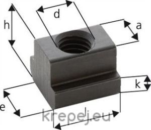 ГАЙКА М20Х22 L35 DIN508 10.9 КВАД.T-КАНАЛ BL