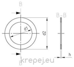 ПАС 40X50X2.0MM DIN988 ШАЙБА ST ПРЕЦИЗНИ BL
